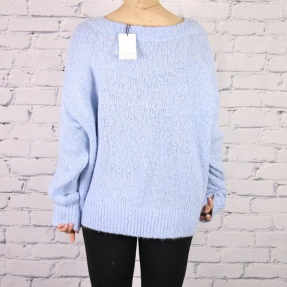NWT Hudon's Bay wool blend baby blue sweater c2 - Picture 4 of 7